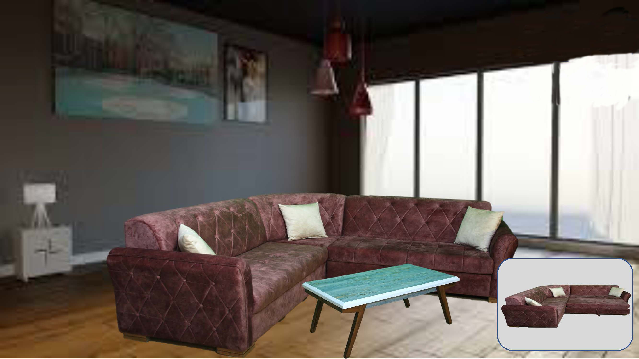 L- Shapes Sofa